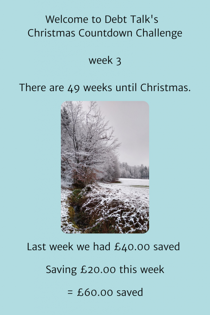 Week 3 Christmas challenge Countdown
